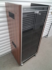 Vintage Denon Stereo Cabinet Rack Stand Audio Equipment 5 Tier Record Holder