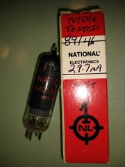1x TV7D/U Test NOS/NIB GE USA branded ‘NL’ 6AQ5A 6GH5 EL90 ‘Smoked Glass’