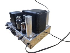 Knight KB-85 Tube Amplifier Powers On w/ 1958 Mullard Blackburn EL37 Quad 60w