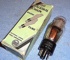 1 NOS National Union 6C5-G Vacuum Tube RARE 1940’s Triode for Vintage AM Radios