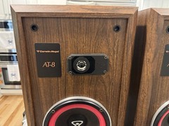 Cerwin Vega AT-8 Vintage 2-WAY Floor Speakers Refoamed Woofers Tested Late 1980s