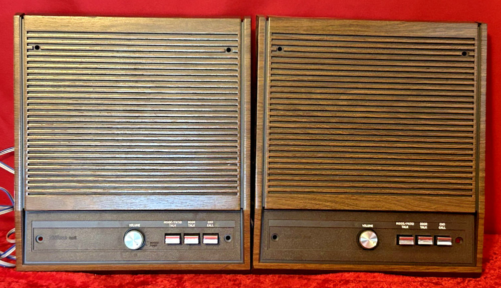 Lot of 2 Vintage NuTone IS-308D 8″ Indoor Speaker Walnut B1