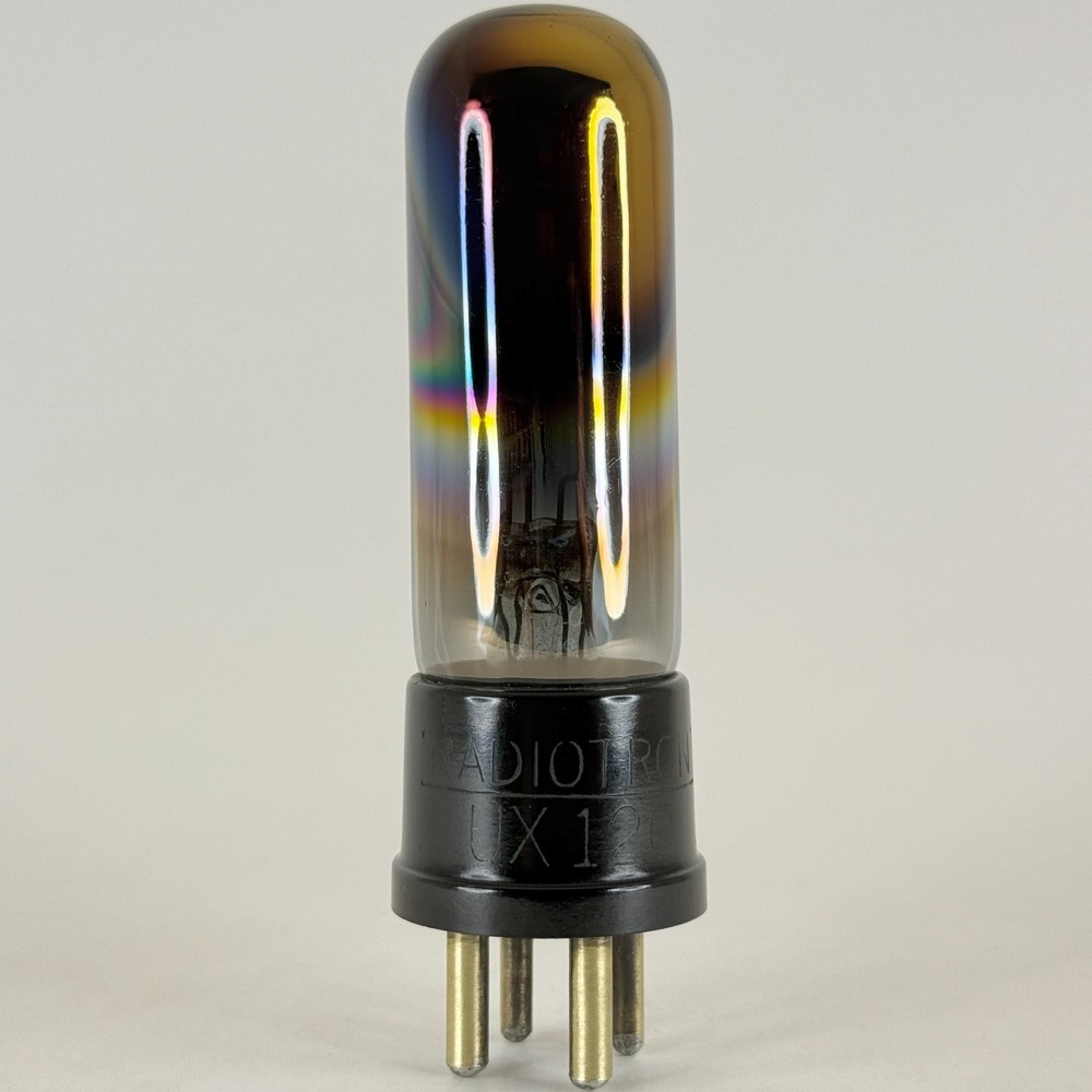 (1) Tested RCA Radiotron UX-120 Tube Rainbow Glass Type 20 Tube UX120 Tube (j)