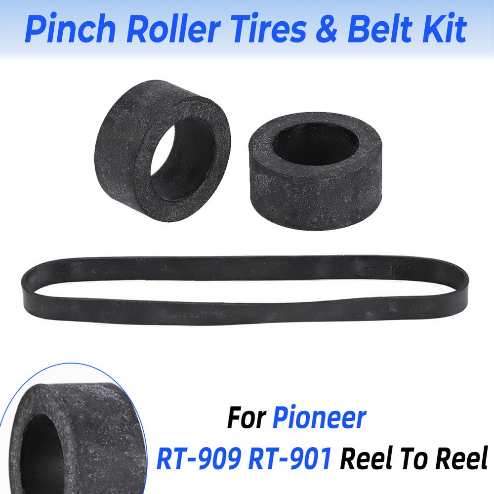 For Pioneer RT-909 RT-901 Pinch Roller Tires Replacement & Belt Kit Reel To Reel