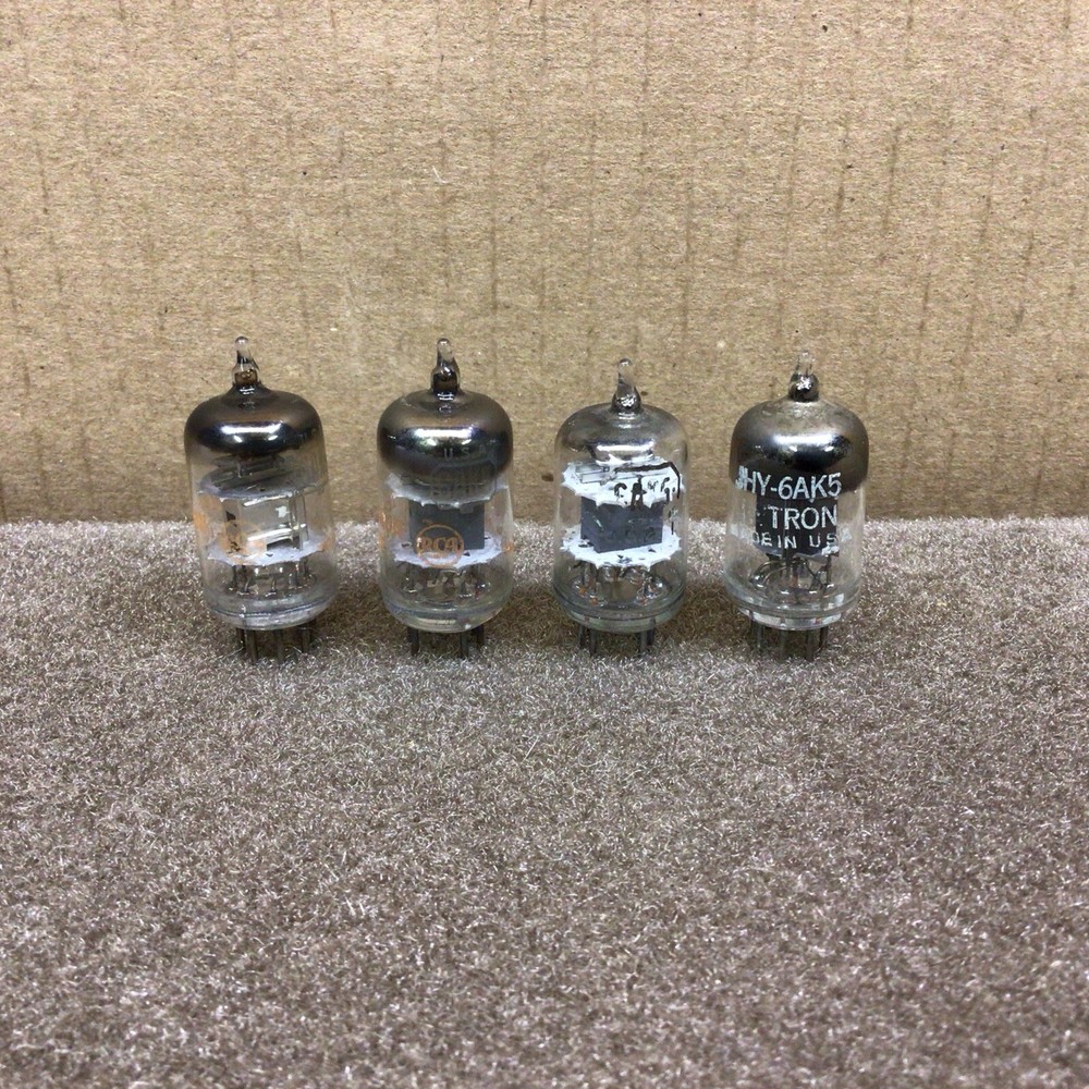 (3) RCA & (1) Hytron JHY 6AK5 Vacuum Tubes Vintage, Tested.