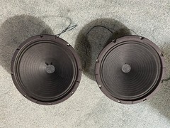 pair of vintage Jensen Alnico 5 PM (Permanent Magnet) 10-inch guitar P10s 8ohms