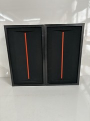 Vintage Pair Of J.C. PENNEY SPEAKERS Orange Stripe Nice Made In Japan 16 Ohm