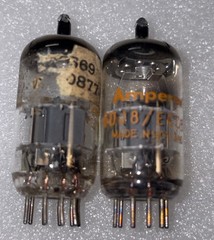 Pair Amperex 6DJ8 ECC88 Vacuum Tubes TV7 Tested Strong