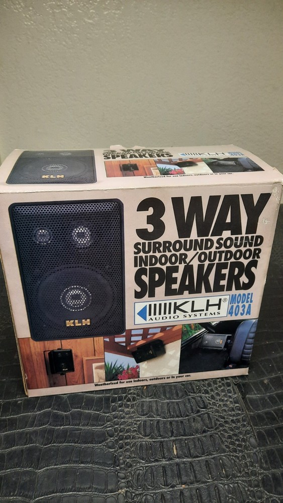 Vintage Klh Audio Systems Model 403A Surround Sound Indoor/outdoor(New)