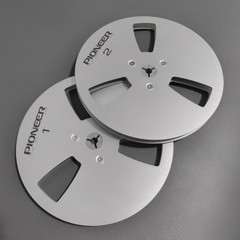 2X 7” Pioneer Black PR-100 Aluminum Reel to Reel RT-707 909 Empty Take Up Reel