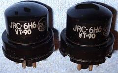 2 NOS RCA JRC 6H6 VT-90 Vacuum Tubes 1945 Vintage for Radios & Eico Tube Testers