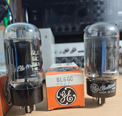 6L6GC GENERAL ELECTRIC PREMIUM MATCHED QUAD OF TUBES NOS NIB *eTRACER* #12B84