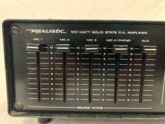 Realistic MPA-90 100 Watt Solid State PA Amplifier Powers On See Info