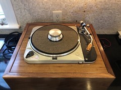 Thorens TD 124 Turntable SME 9″ Tonearm 78/45/33 rpm Custom Platter Wood Plinth
