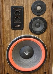 Pair of Vintage Cerwin Vega AT-12 Floor 3-Way Speakers Original Covers Tested