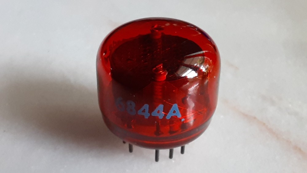 NIXIE TUBE, Red Glass, TESTED, ITT, GN-4, ENGLAND,,6844A,,,,,Vintage