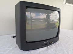 Vintage Sharp 13″ Retro Gaming CRT TV 13N-M100 (NO REMOTE), Front AV Tested