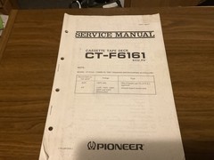 Pioneer CT-F6161 Cassette Tape Deck with Service Manual Manual