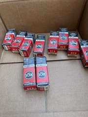 Vintage Assorted Vacuum Tubes Lot Sylvania RCA GE Philco With RCA tube caddy