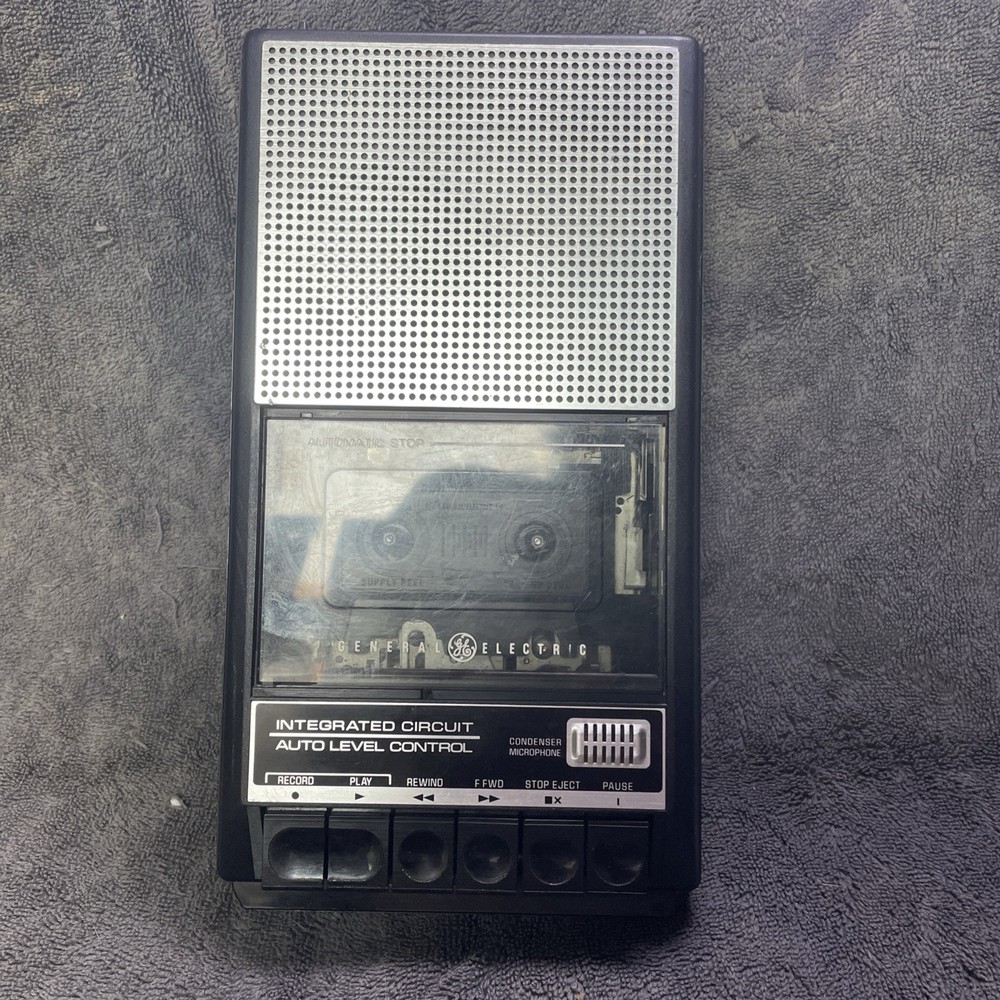 General Electric GE Slim AC/DC Portable Cassette Tape Recorder 3-5015C