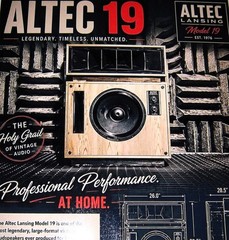 Altec Lansing Model 19 Home Studio Legend Speaker 1976 Poster 19″ x 13″ Horn