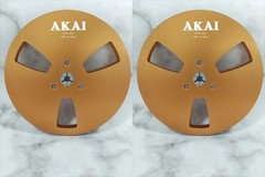 New One Pair Sliver Akai 7” tape reel Light Metal Aluminum Take Up Reel