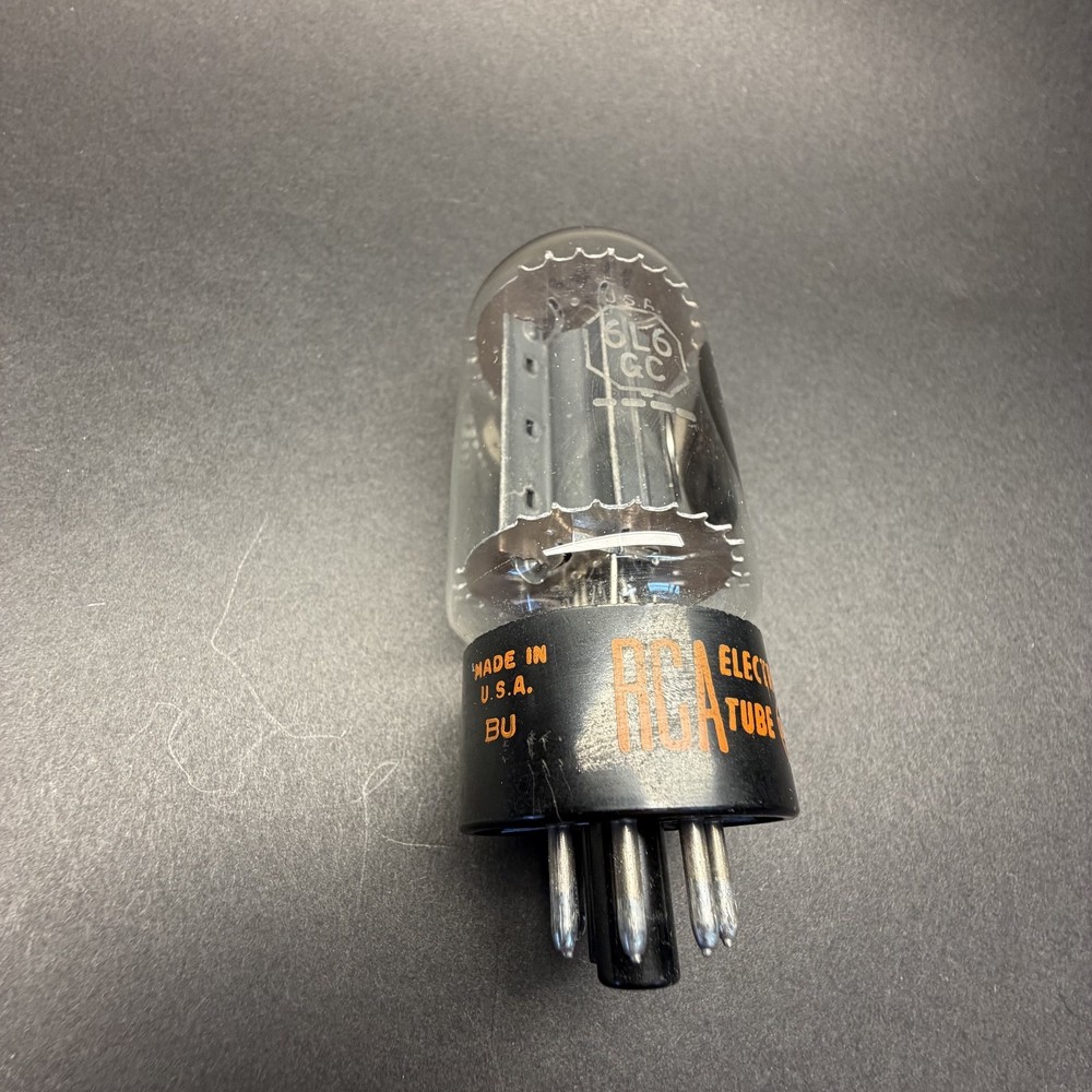 1967 RCA 6L6GC Tube Black Plate Side O Getter TV7 Test NOS R 6L6-8