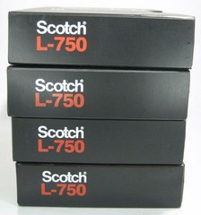 Vintage Betamax Beta Tape Lot of 4 Used Tapes Scotch Model L-750 w/ Cases