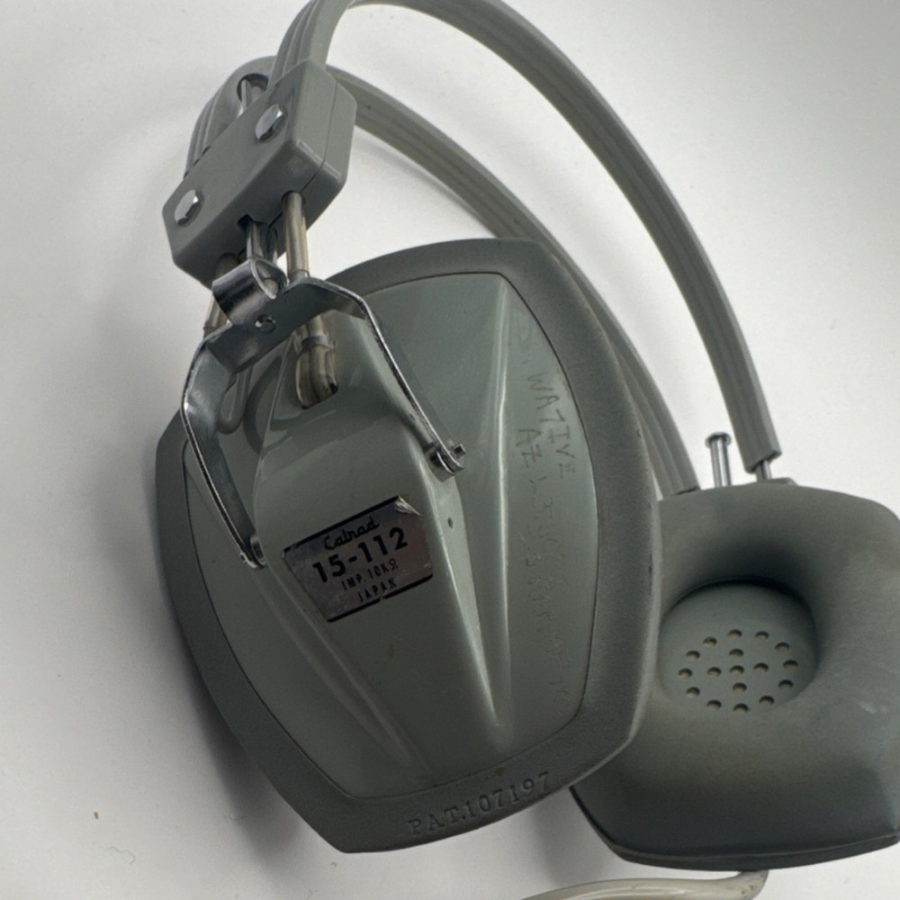 Calrad 15-112 Gray Headband Headphones 10KΩ 6.35mm Over-Ear Double Japan