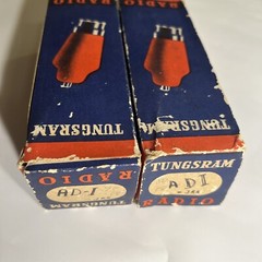 Pair AD1 Tungsram Tube Single Plate Akin To Ebiii 4683 LK460 Very Close To 2A3
