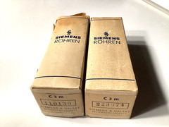 Rare Pair (2) C3m NIB Tube Siemens ~ Valves Engraved Top