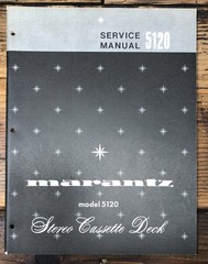 Marantz Model 5120 Cassette Service Manual *Original*