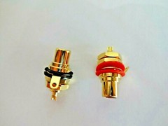 GOLD PLATED RCA JACK SET FITS HAFLER PHASE LINEAR AND MANY MORE