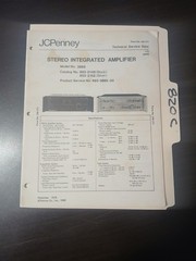 JC Penney 3865 Service Manual Original Repair Book Stereo Integrated Amplifier