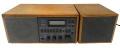 Vintage KLH 200 AM/FM Stereo Table Top Radio Wood Cabinet Kyocera Japan