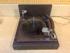 1940s Stromberg Carlson Turntable R-21225 & Sliding Drawer. Astatic QT-M Cart