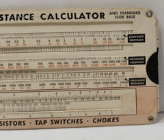 RARE Vintage 1949 Ohmite Parallel Resistance Calculator, Ohm’s Law Calculator