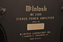 McIntosh MC-2300 Power Amplifier (300 wpc / 600 watts mono) – Grateful Dead