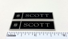 Scott S10 Speaker Badge Logo Emblem Custom Aluminum Pair