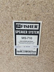 Vintage Fisher Speakers MS-710 Pair Faux Woodgrain RCA Connectors 19Hx9Wx7D
