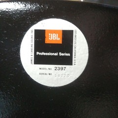 JBL 2397 Wood Diffraction Horn Pair Tested Working Good Condition