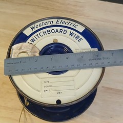 Partial Roll Western Electric 22 Gauge Cloth Covered Wire Double Strand 2 Colors