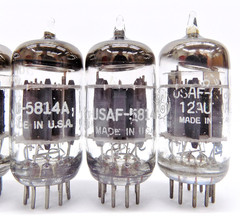 6 Nice Tested Vintage GE JG & USAF 5814A/6189 Military Issue Vacuum Tubes