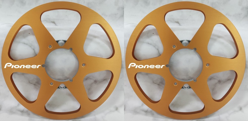 One Pair 10.5” gold Pioneer Tape reel High Quality Aluminum Take Up Reel