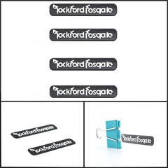 Rockford Fosgate logo badge Sticker Decal DIY waterproof 63mm(2.5″)X12mm(0.5″)