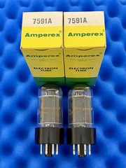 TWO Amperex 7591A Tubes / Amplitrex Tested STRONG 💪 +100% / Within 2% Gm Match