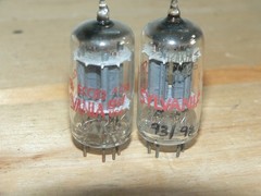 2 Sylvania 12AX7A/ECC83 Tubes (USA)-TEST GOOD-pair #2