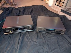 Vintage Technics SA-GX690 Stereo Receiver W/ Matching Sl-pd687 5 Disc Cd Changer