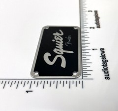 Squire by Fender Logo for Amp or Case Badge Custom Made Silver Aluminum