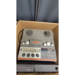 Vintage FOSTEX A-4 Reel to Reel Audio Stereo Tape Deck & Fostex 3040 Noise Red